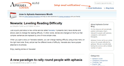 Desktop Screenshot of aphasiacorner.com